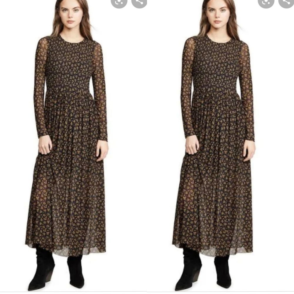 💯%FP Hello And Goodbye Mesh Midi Dress XL - Picture 2 of 10